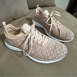 APL Lululemon Women's Light Brown Knit Athletic Shoes. Very lightly worn. 8.